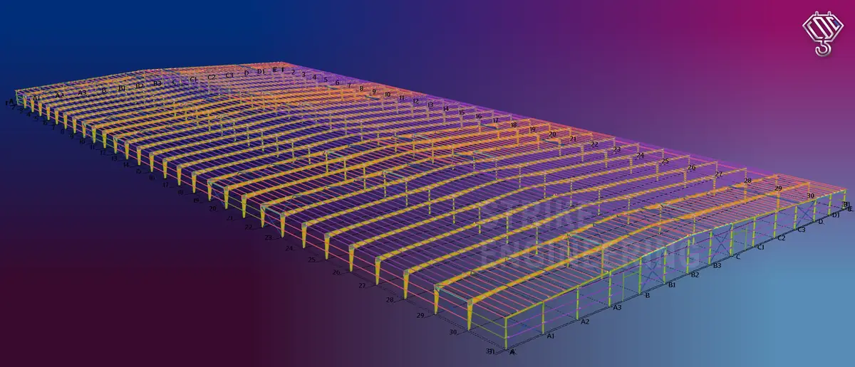 Mega Multi-Span Steel Structure — project view 2